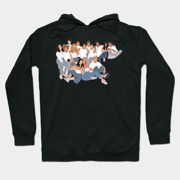 Tiktok Hype House Outline Design Hoodie by Lauren Cude